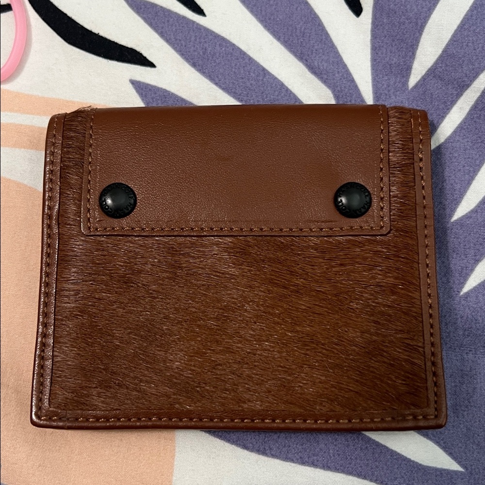Cole Haan vegan leather & calf hair wallet